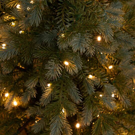 Nearly Natural 3ft. Pre-Lit Artificial Pine Christmas Tree in Jute Wire Planter, Warm White LED lights